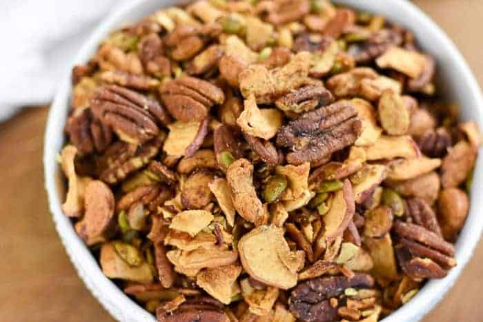 Fall Appetizer Roundup - Apple Cinnamon Grain-Free Granola from Jazzmine at Dash of Jazz