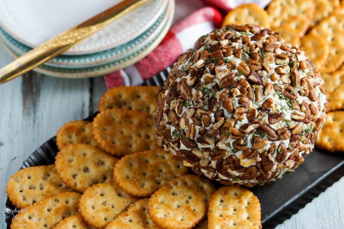 Fall Appetizer Roundup Blue Cheese Cheese Ball from Amy at Accidental Happy Baker
