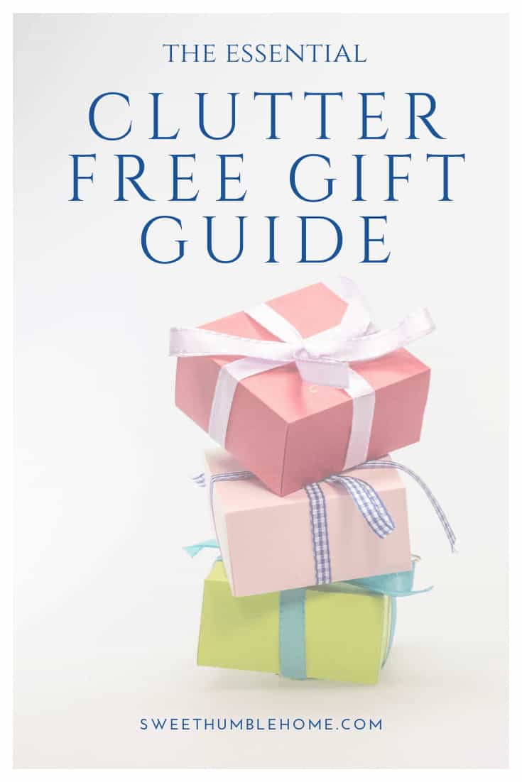 Clutter Free Gift Guide - Sweet Humble Home - Gifts for the minimalist on your list! #clutterfreegiftguide, #giftguides, #sweethumblehome, #clutterfree