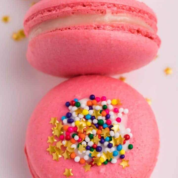 Image for Pink Macarons with White Chocolate Ganache • Food Folks and Fun